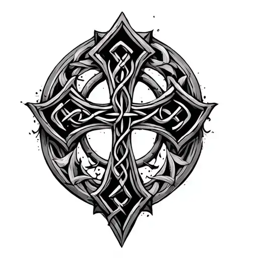 Celtic Cross Weathered