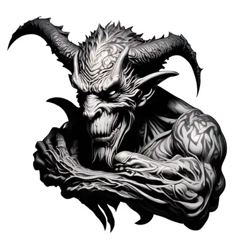 Thinking Demon Statue