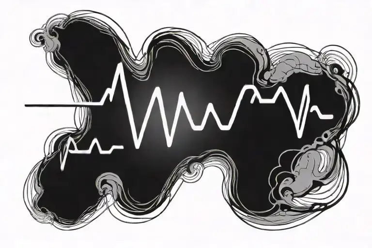 Heartbeat Line Forming Into Cursive Font