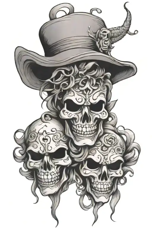 Smile Now Cry Later Mask With The Word Sacrifice Written