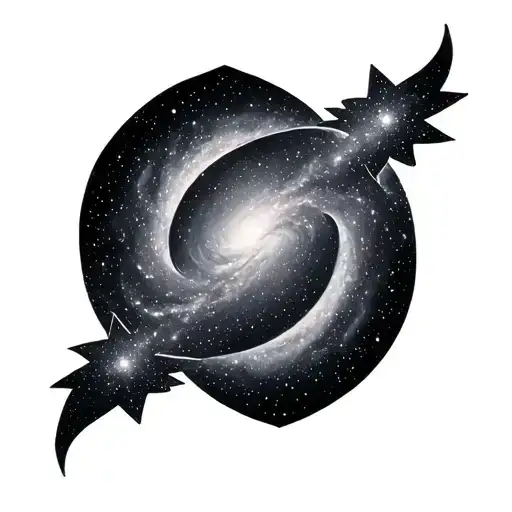 Galaxy Filled With Stars Forming The Shape Symbolizing