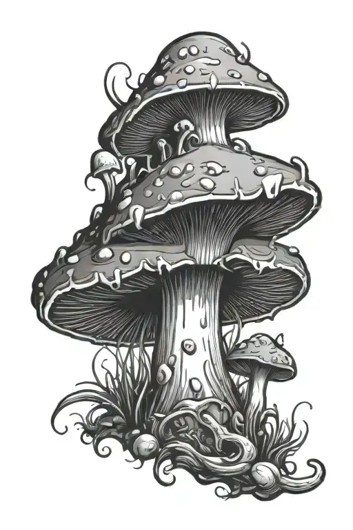 Scratchy Evil Mushroom Grinning
