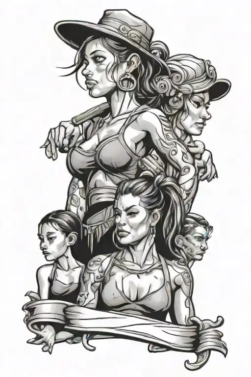 A Tattoo Design Representing The Hard Work And Dedication Of A Parent For Their Daughter