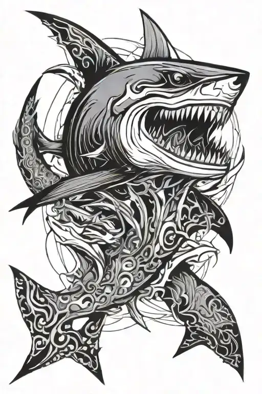 Shark Cybersigilism Design Inspired