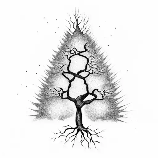 A Tree With Roots Spelling Out The Phrase 'Live A Life You Will Remember'