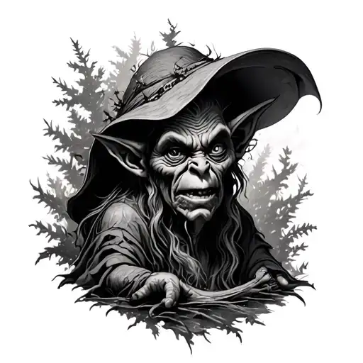 Mysterious Forest And Goblin