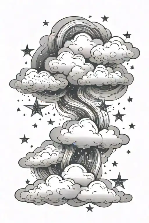 Cloud And Stars Flowing
