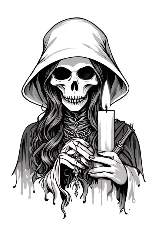 Grim Reaper And Candle Feminine