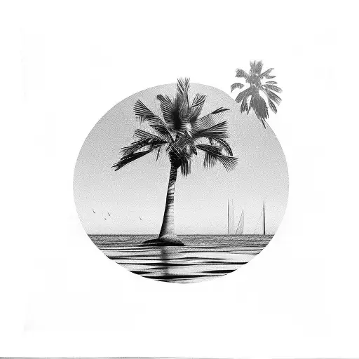 Palm Tree Reflection