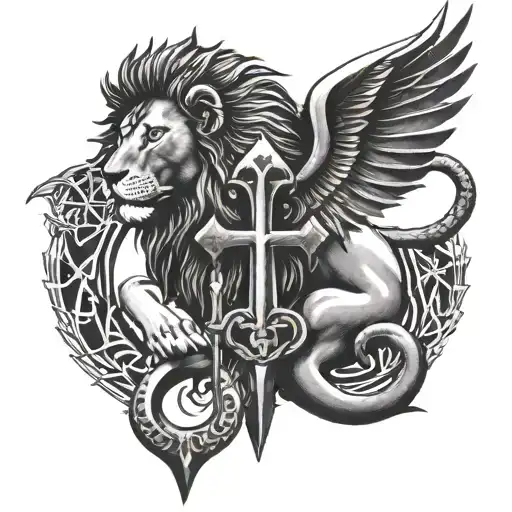Ankh And Lion