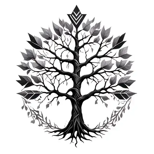 Arrow Family Tree Intertwined