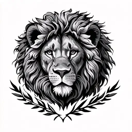 Wreath And Lion Surrounded