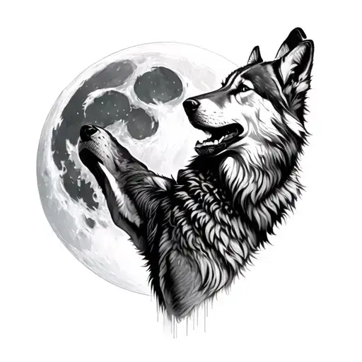 Wolves Howling At The Moon Shining