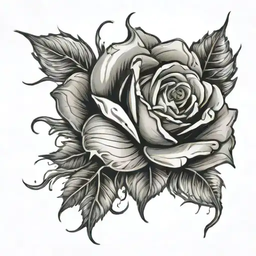 Tillman With A Rose Surrounded With Torn Vines