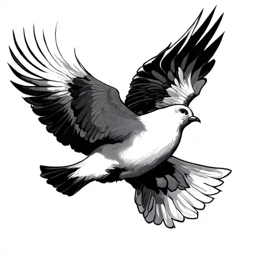 Inner Bicep Dove Flying