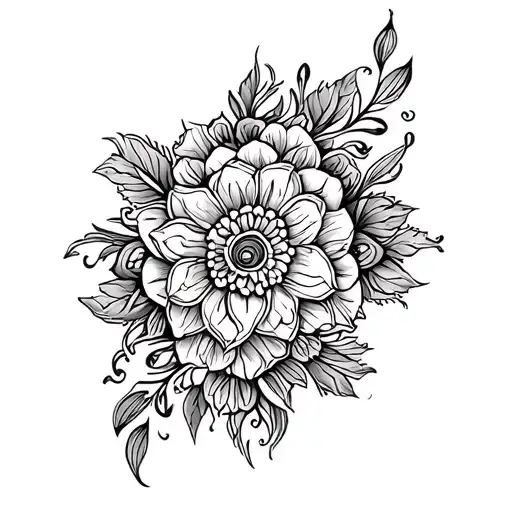 Ornamental Fine Line Knee