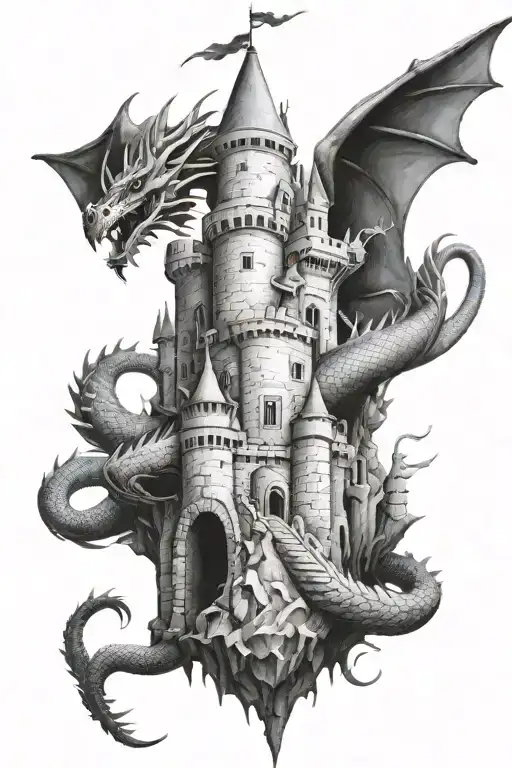 Castle With Dragon
