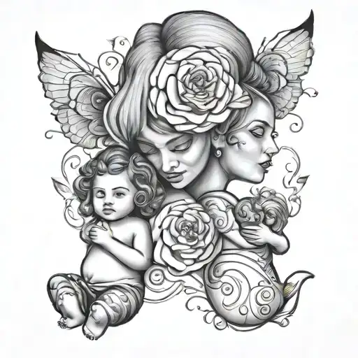 Outline Mother And Daughter