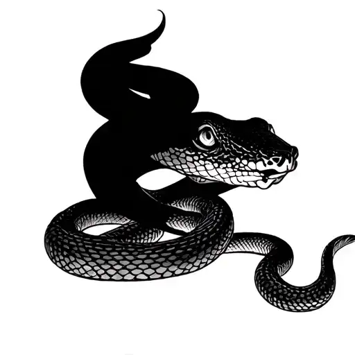 Black Pink With Snake As A Rod