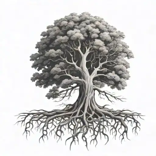 Tree With Roots Where The Roots Include Elements Of My Parents