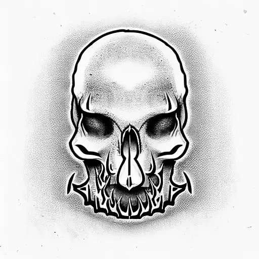 Rose With Thorns Flame Barbed Wire Brass Knuckles Skull