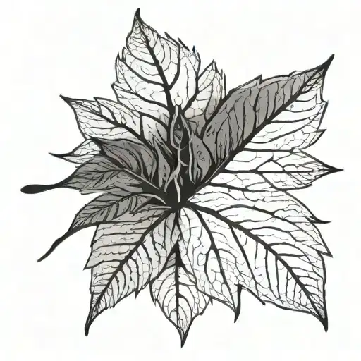 Leaf Outline With Animal Inside