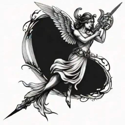 Sagittarius Angel Simple