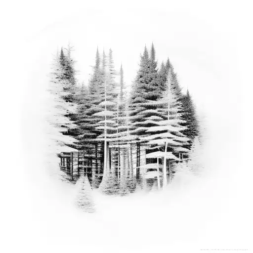 Forest With Path Wide Landscape