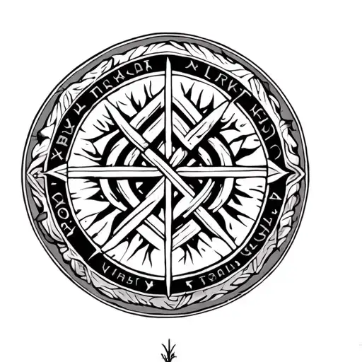 Nordic Viking Runic Text Freja Norse Mythology