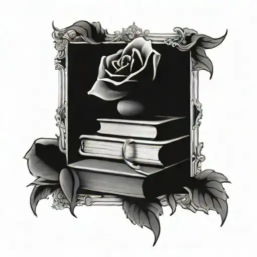 Tower Of Books To Cover An Old Flower