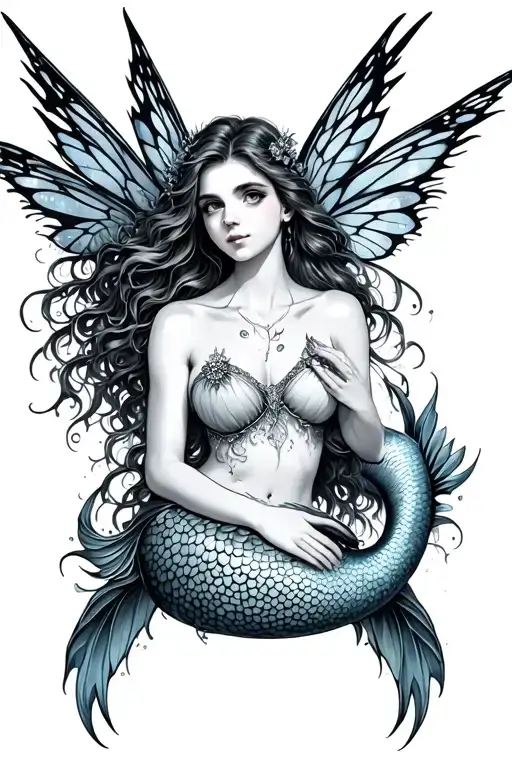 Fairy That Grabs A Mermaid