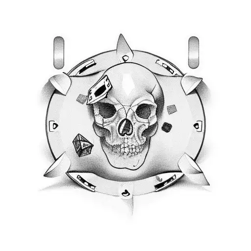 Create A Tattoo Wit Money And Cards And Dice And Drugs