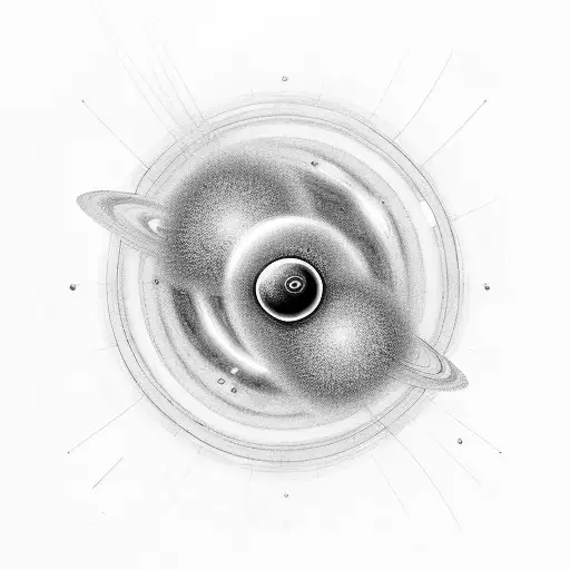 Black Hole And Planets