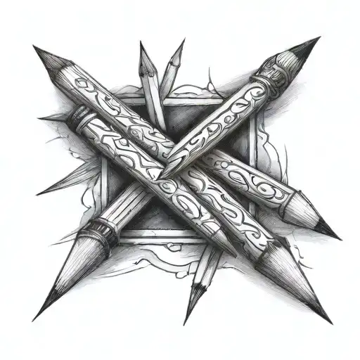 Simple Sketch Book And Pencils