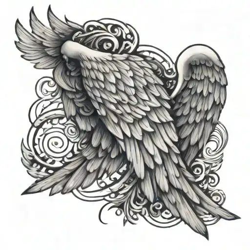 Angel Wings With A Message Written