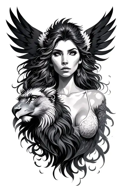 Chimera Lion Eagle Woman