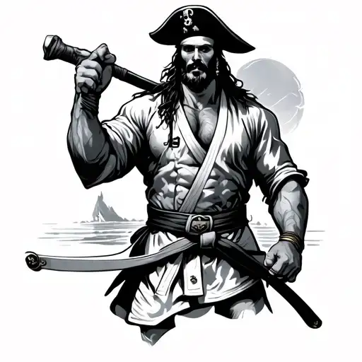 Pirate Captain With A Bjj Black Belt