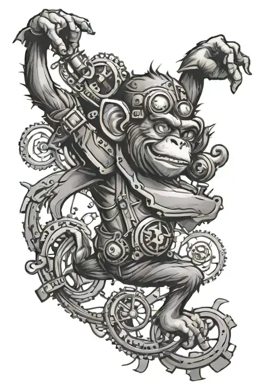 Steampunk Inspired Monkey Dancing