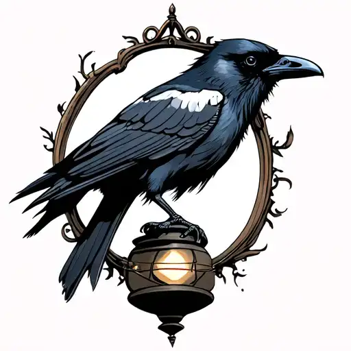 Raven On Lantern