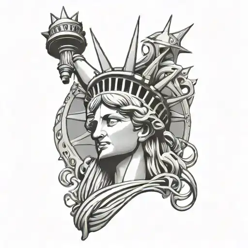 Statue Of Liberty Crown Cyber Sigilism
