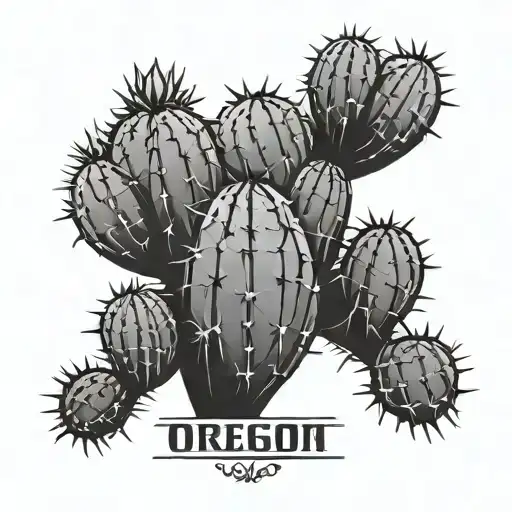 Cactus Roots Making Oregon State Outline