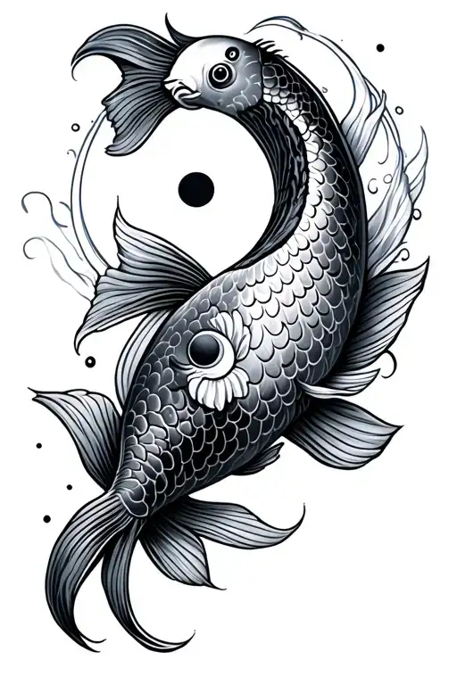Ying Yang Koi Fish Forearm