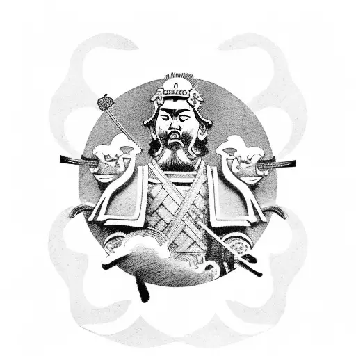 Marcus Aurelius Fighting A Samurai And Sun Tzu