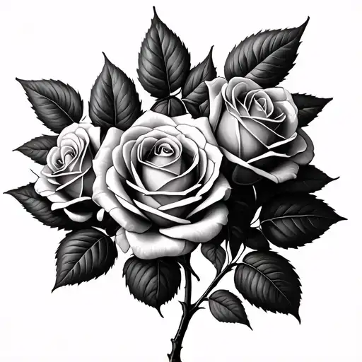 5 Roses For Family Tree