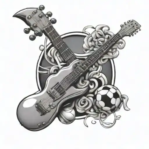 Guitar With Judo With Soccer With Triathlon