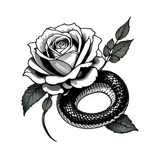 Snake Eating Rose
