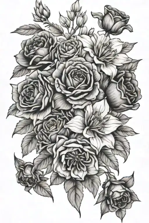 Feburary July September October March Birth Flower Bouquet