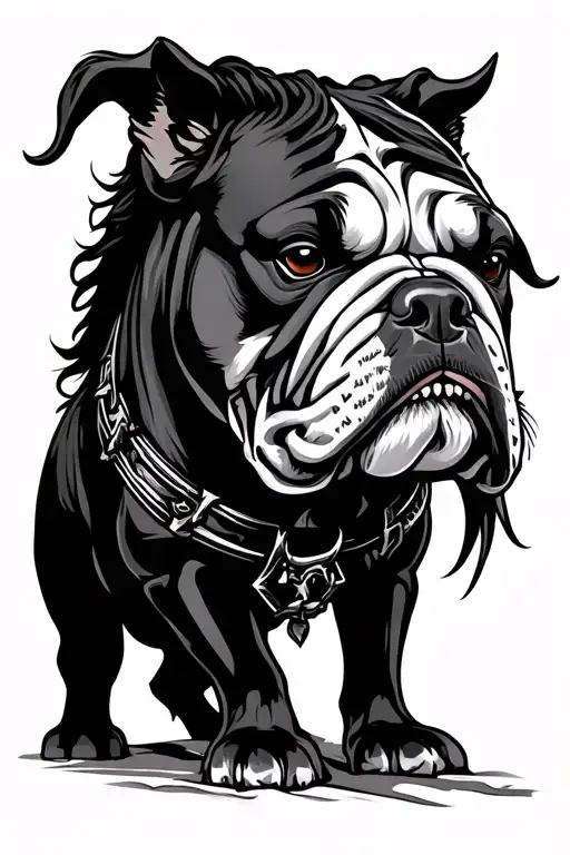 Bulldog With Reaper And Dark Horse