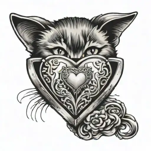 Heart Locket With Cat Inside