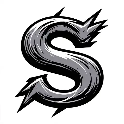 Word Wise With S As Lighting Bolt